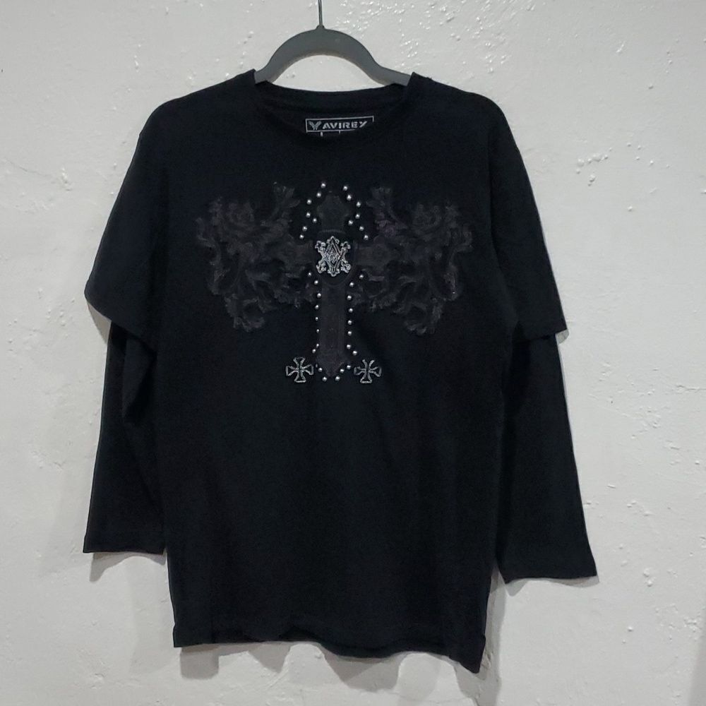 Avirex Y2K Long Sleeve Tee Kids Size XL